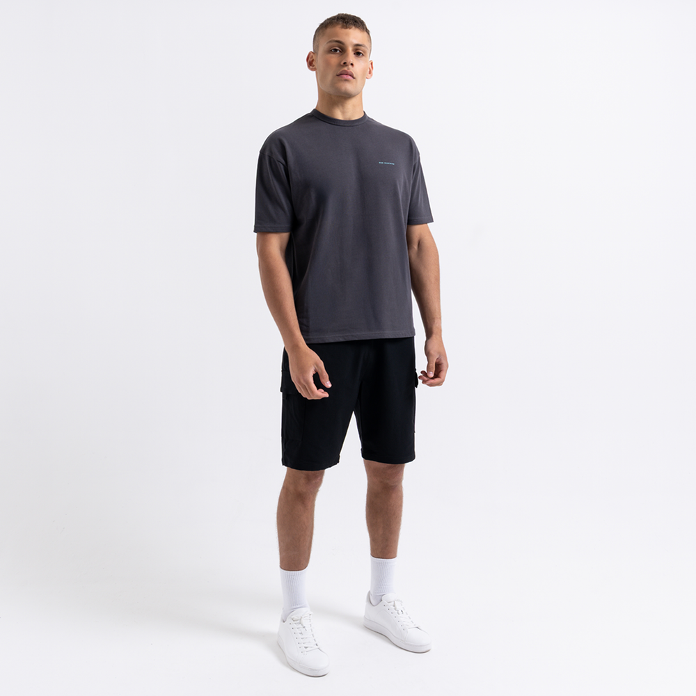 Hallberg T-Shirt - Charcoal/Turquoise