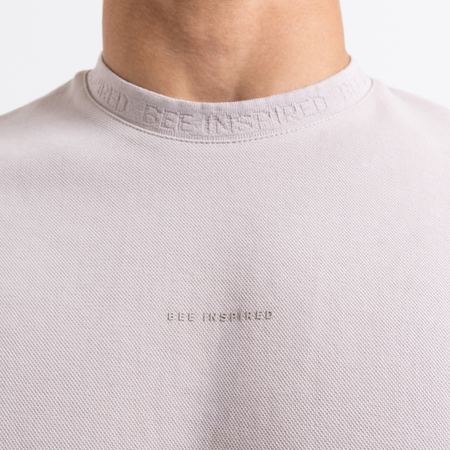 Bee Inspired Henrich T-Shirt in Clay, relaxed fit tee in a cotton polyester blend, back view