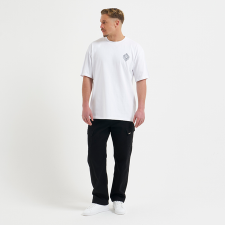 Bee Inspired Icardi Oversized T-Shirt in White, oversized fit tee with a straight hem in 100% cotton, close-up