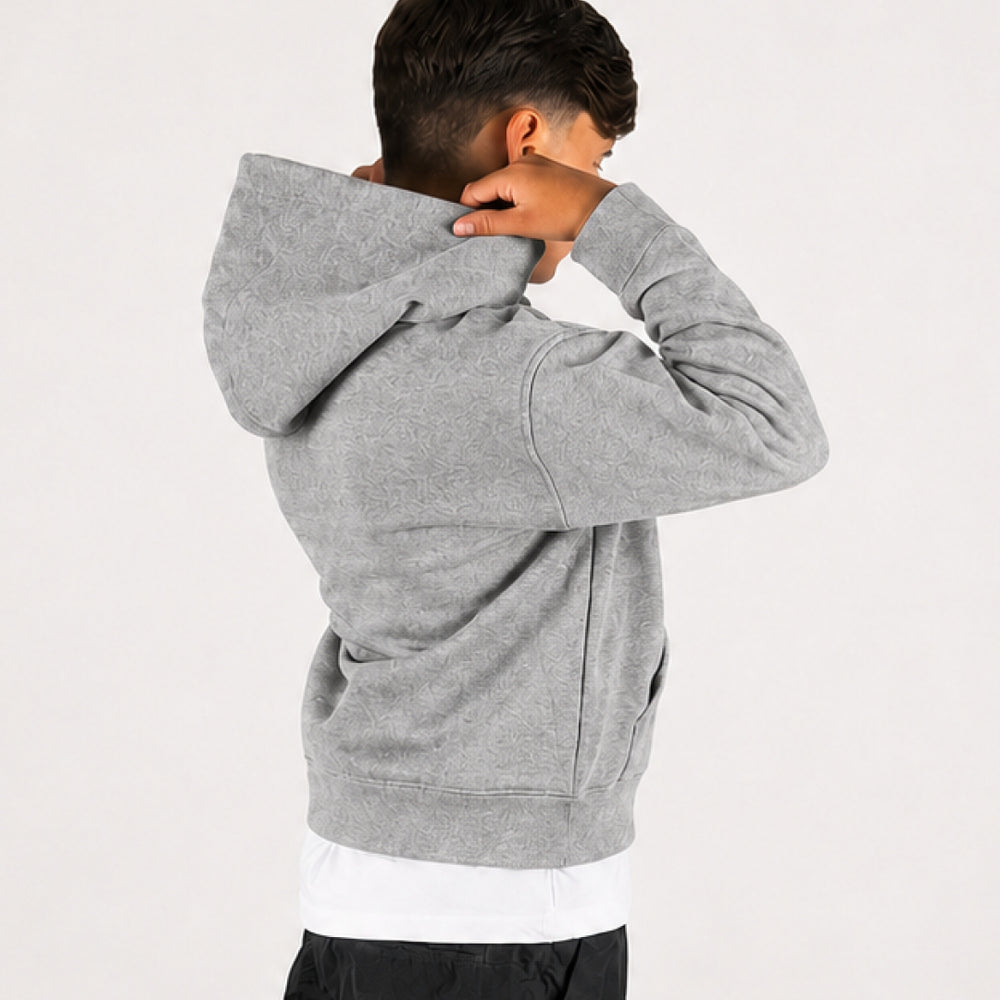 Junior Initial Hoodie - Grey
