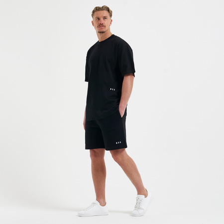 Bee Inspired Initial T-Shirt in Black, regular fit tee, part of the B33 Foundations range, alternate angle