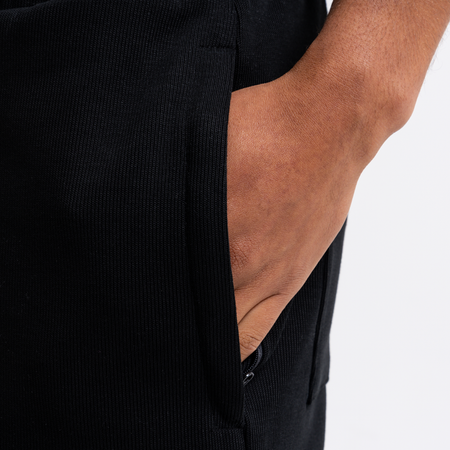 Bee Inspired Kawashima Short in Black, regular fit shorts with an elevated streetwear look, front view
