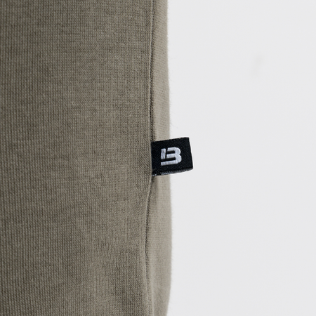 Bee Inspired Klose 1/4 Zip in Khaki, slim fit quarter-zip with stretch cuffs and hem, front view