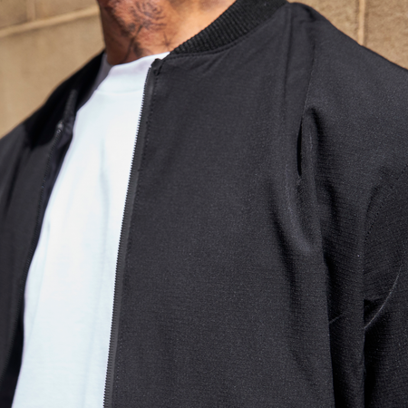 Koller Full Zip Bomber Jacket close up detail shot