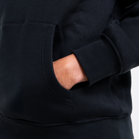 Bee Inspired Legacy Hoodie in Black, slim fit hoodie in premium soft cotton, alternate angle