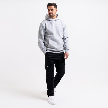 Bee Inspired Legacy Hoodie in Grey Marl, slim fit hoodie in premium soft cotton, styled shot