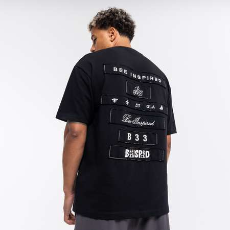 Bee Inspired Legacy Logo T-Shirt in black, relaxed fit with the Legacy front design