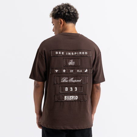 Bee Inspired Legacy Logo T-Shirt in Coffee, tee featuring the Legacy design and signature Bee logo, front view