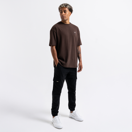 Bee Inspired Legacy Logo T-Shirt in Coffee, tee featuring the Legacy design and signature Bee logo, close-up