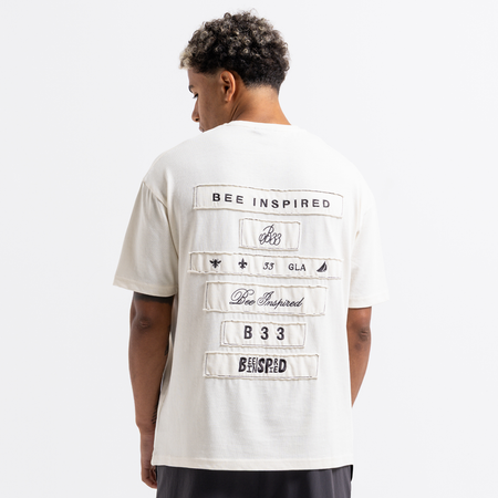 Bee Inspired Legacy Logo T-Shirt in Off-White, tee featuring the Legacy design and signature Bee logo, front view