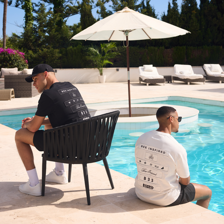 Bee Inspired Legacy Logo T-Shirt in Off-White, tee featuring the Legacy design and signature Bee logo, front view