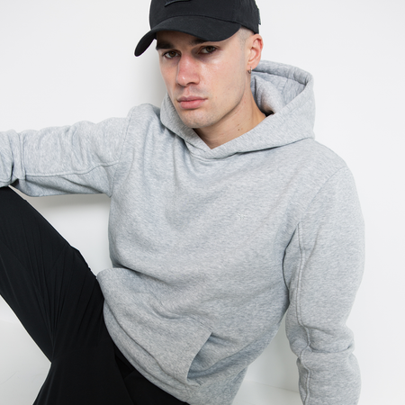 Bee Inspired Legacy Hoodie in Grey Marl, slim fit hoodie in premium soft cotton, front view