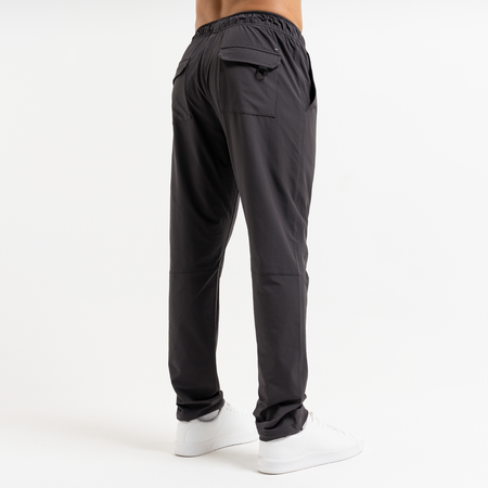 Bee Inspired Maddison Pants in Charcoal, 4-way stretch trousers with a metal D-ring back pocket detail, alternate angle