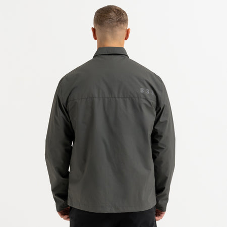 Marshall Jacket in olive with bold B33 branding on the upper back