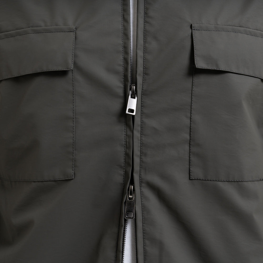 Marshall Jacket in olive, focusing on a sleek chest pocket