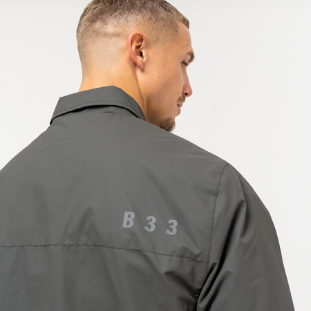 Bee Inspired Marshall Jacket in Olive, 2-way zip jacket with a dual-direction front zip, back view