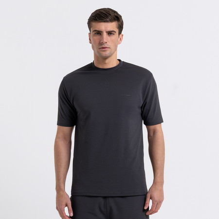Bee Inspired Masina T-Shirt in Charcoal, relaxed fit tee, part of the Masina twin set, front view