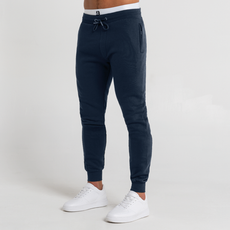 Bee Inspired Neto Jogpant in Dark Navy, slim fit minimal jogpants, front view