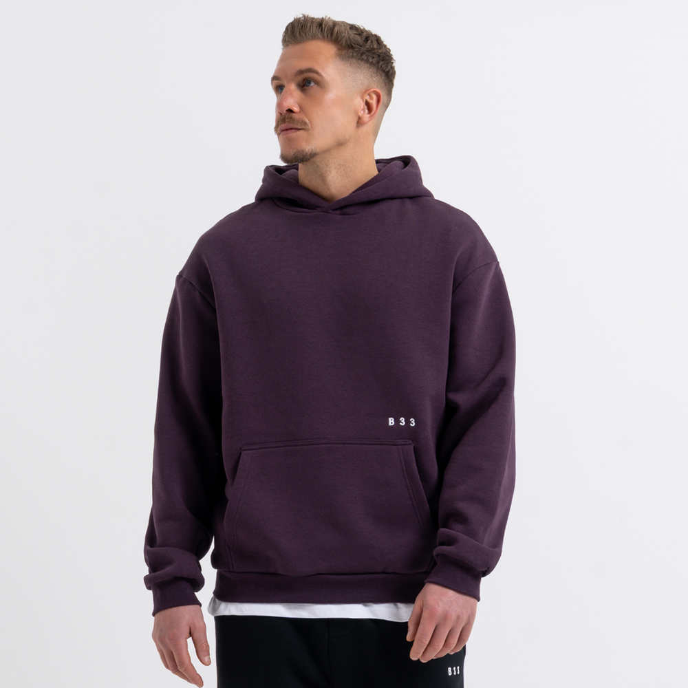 Initial Hoodie - Plum