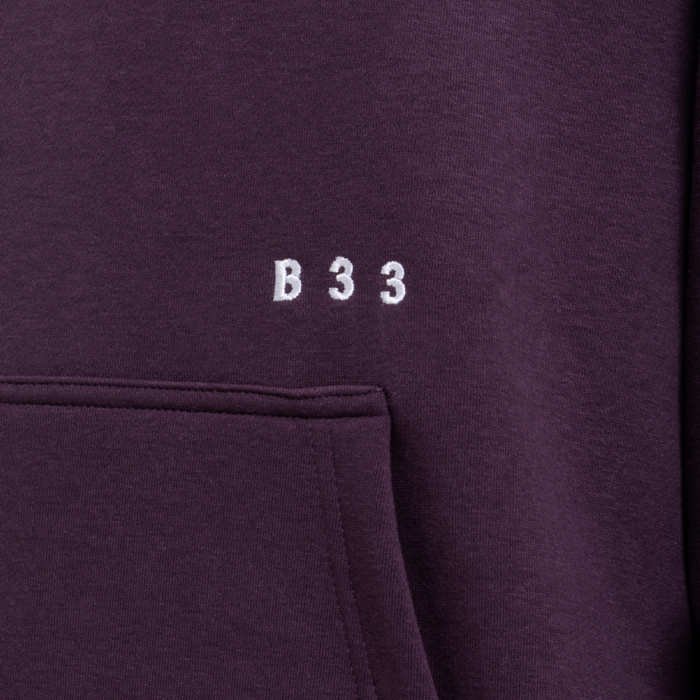 Initial Hoodie - Plum