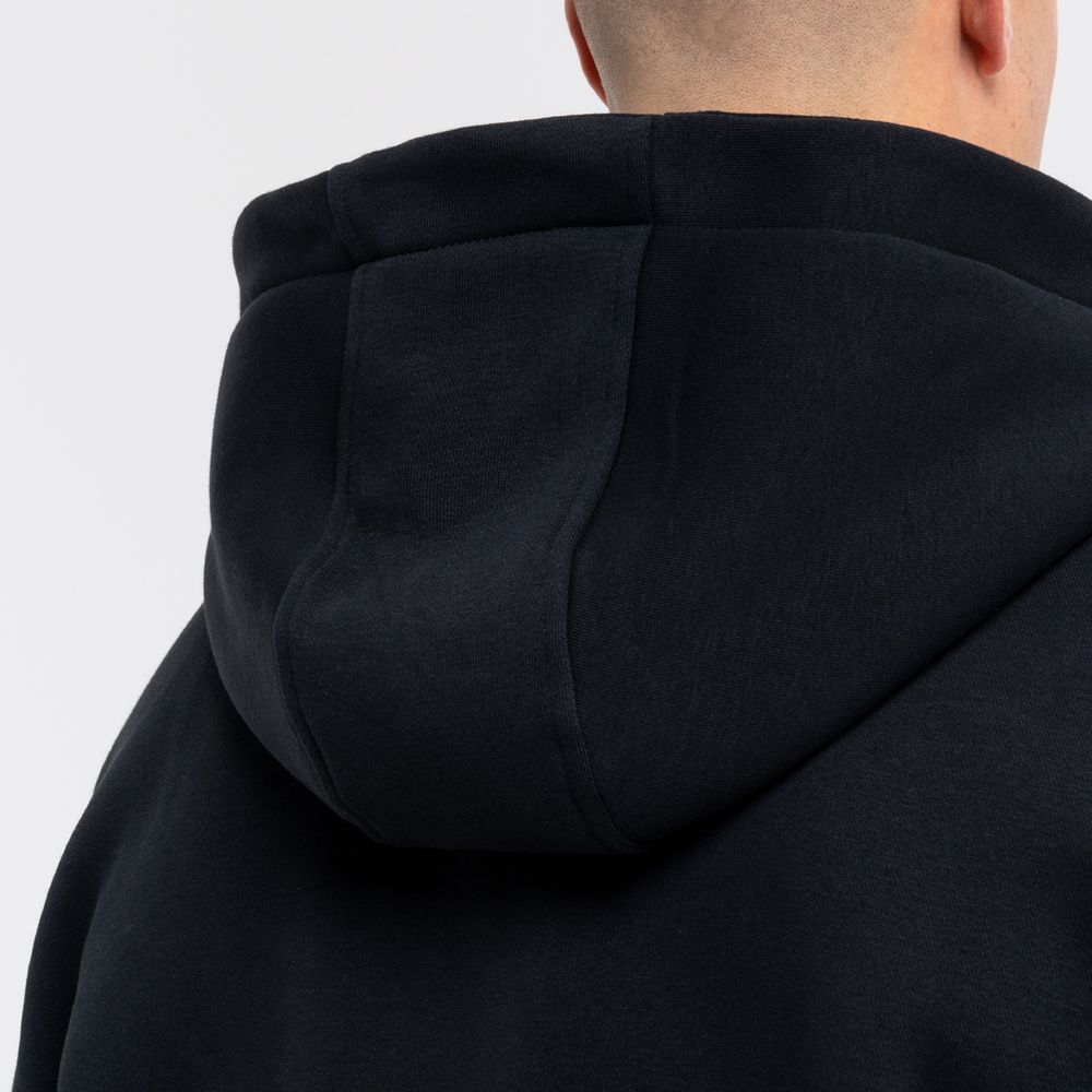 Initial Zip Hoodie - Black
