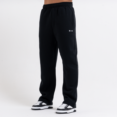Bee Inspired Initial Jogpant in Black, relaxed fit jogpants, part of the B33 Foundations range, alternate angle