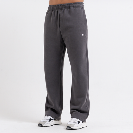Bee Inspired Initial Jogpant in Magnet, relaxed fit jogpants, part of the B33 Foundations range, front view