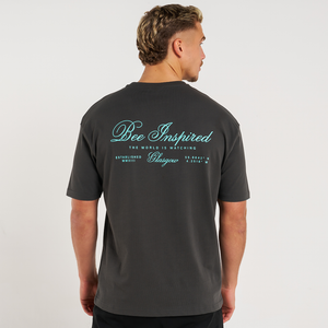 Olise T-Shirt - Charcoal/Turquoise