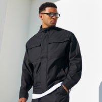 Bee Inspired Onana Jacket in black, regular fit with tonal Bee branding
