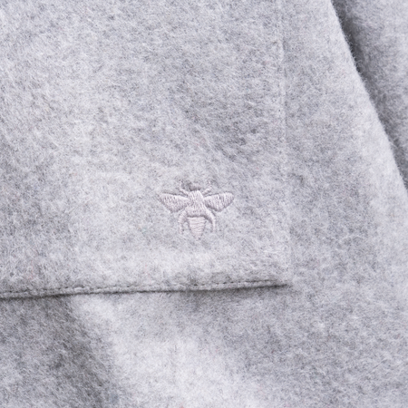 Bee Inspired Courtois Overshirt in Grey, brushed fabric overshirt for warmth and layering, alternate angle