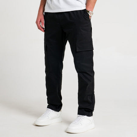 Bee Inspired Parkes Cargo Pant in black, relaxed fit with a carpenter style design