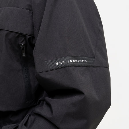 Pellegrini Jacket in black showing the regular fit