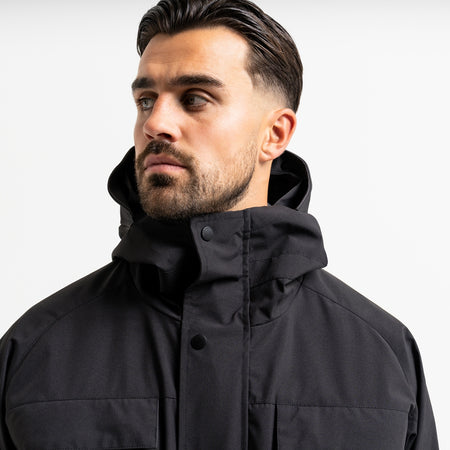 Pellegrini Jacket in black with zip and concealed pockets