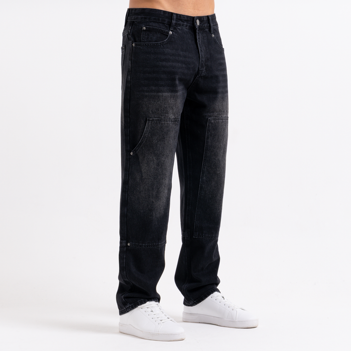 Pirlo Relaxed Workwear Jeans - Black
