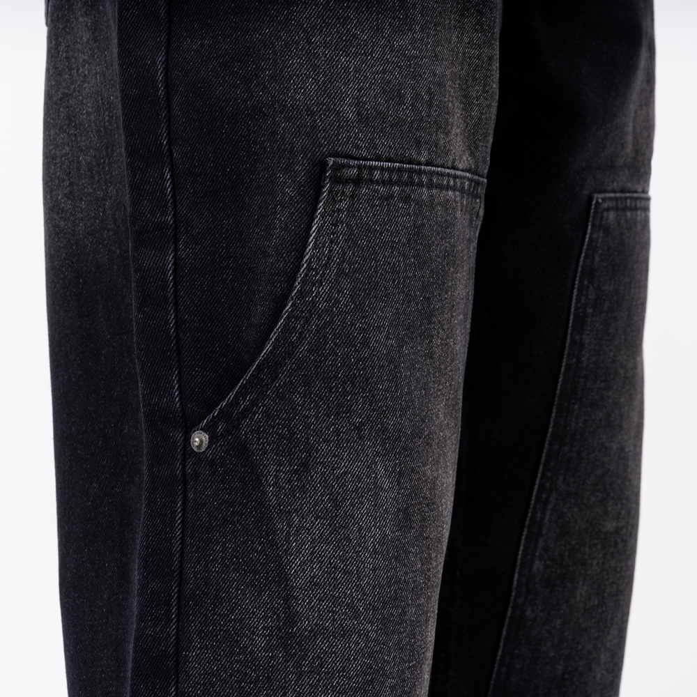 Pirlo Relaxed Workwear Jeans - Black