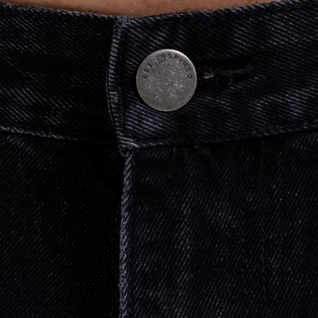 Bee Inspired Pirlo Relaxed Jeans in Black, relaxed fit jeans with structured workwear-inspired panelling, alternate angle