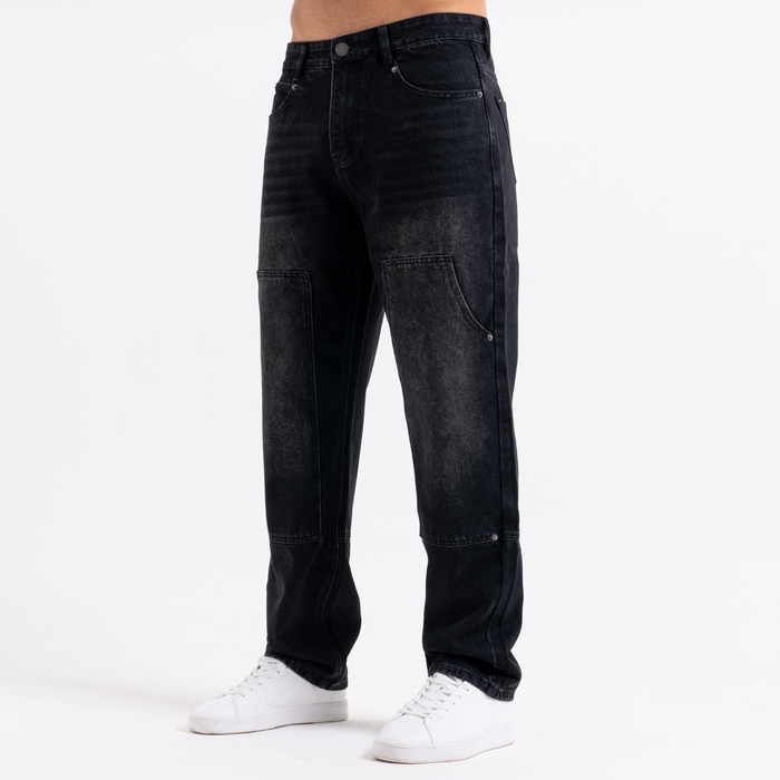 Pirlo Relaxed Workwear Jeans - Black