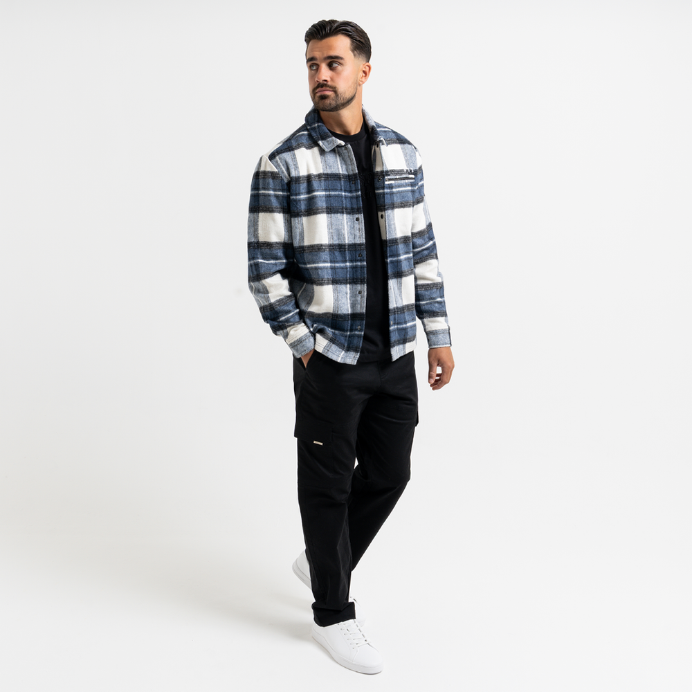 Porteous Overshirt - Blue Check
