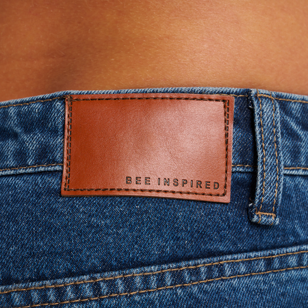 Bee Inspired Ralston Regular Fit Jeans in Dark Blue, regular fit jeans with a looser, comfortable feel, alternate angle