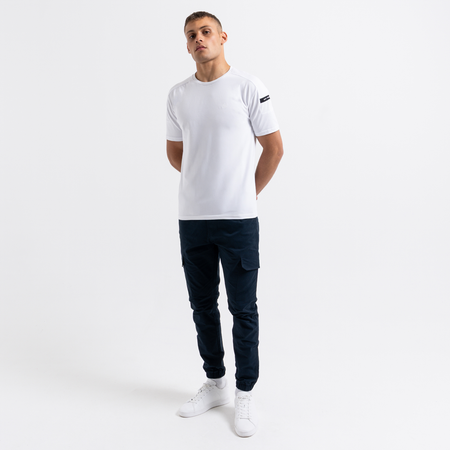 Bee Inspired Rivero Cargo Pants in Dark Navy, regular fit cargo trousers with multiple utility pockets, styled shot