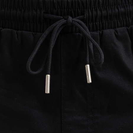 Bee Inspired Rivero Relaxed Cargo Pants in Black, relaxed fit cargo trousers with multiple utility pockets, front view