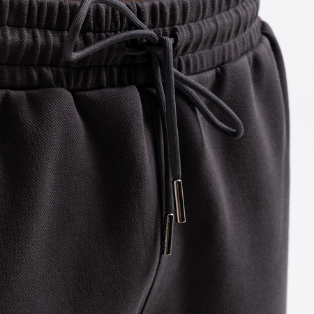 Bee Inspired Rochet Pant in Pewter, slim fit trousers with a drawstring waistband, alternate angle