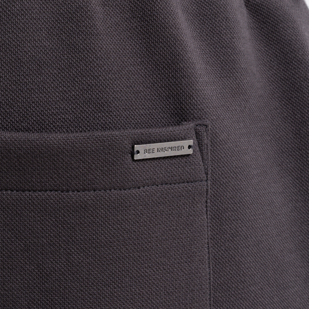 Bee Inspired Rochet Pant in Pewter, slim fit trousers with a drawstring waistband, back view