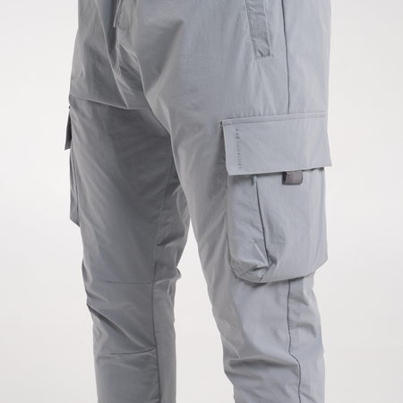 Bee Inspired Sakai Cargo Pants in Concrete, regular fit cargo trousers, front view