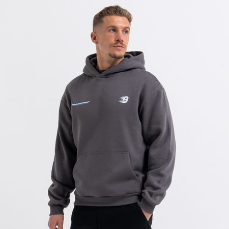 Bee Inspired Scholes Hoodie in Magnet, relaxed fit hoodie with stretch cuffs and hem, front view