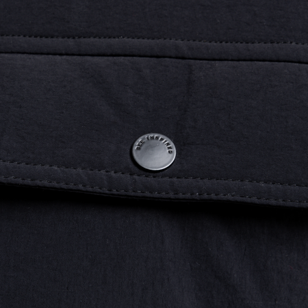 Bee Inspired Siegrist Jacket in Black, collared padded jacket with a snap fastener closure, alternate angle