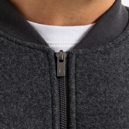 Bee Inspired Sibbick Bomber Jacket in Charcoal, bomber jacket with a two-way front zip, styled shot
