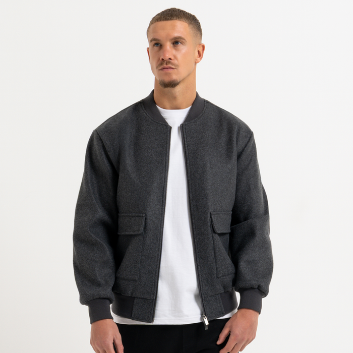 Sibbick Bomber Jacket - Charcoal