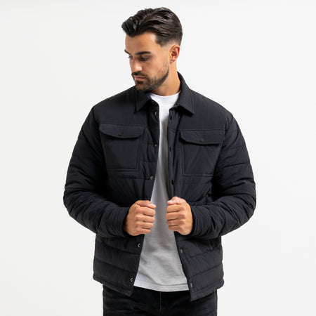 Bee Inspired Siegrist Jacket in black, regular fit with a padded collared design