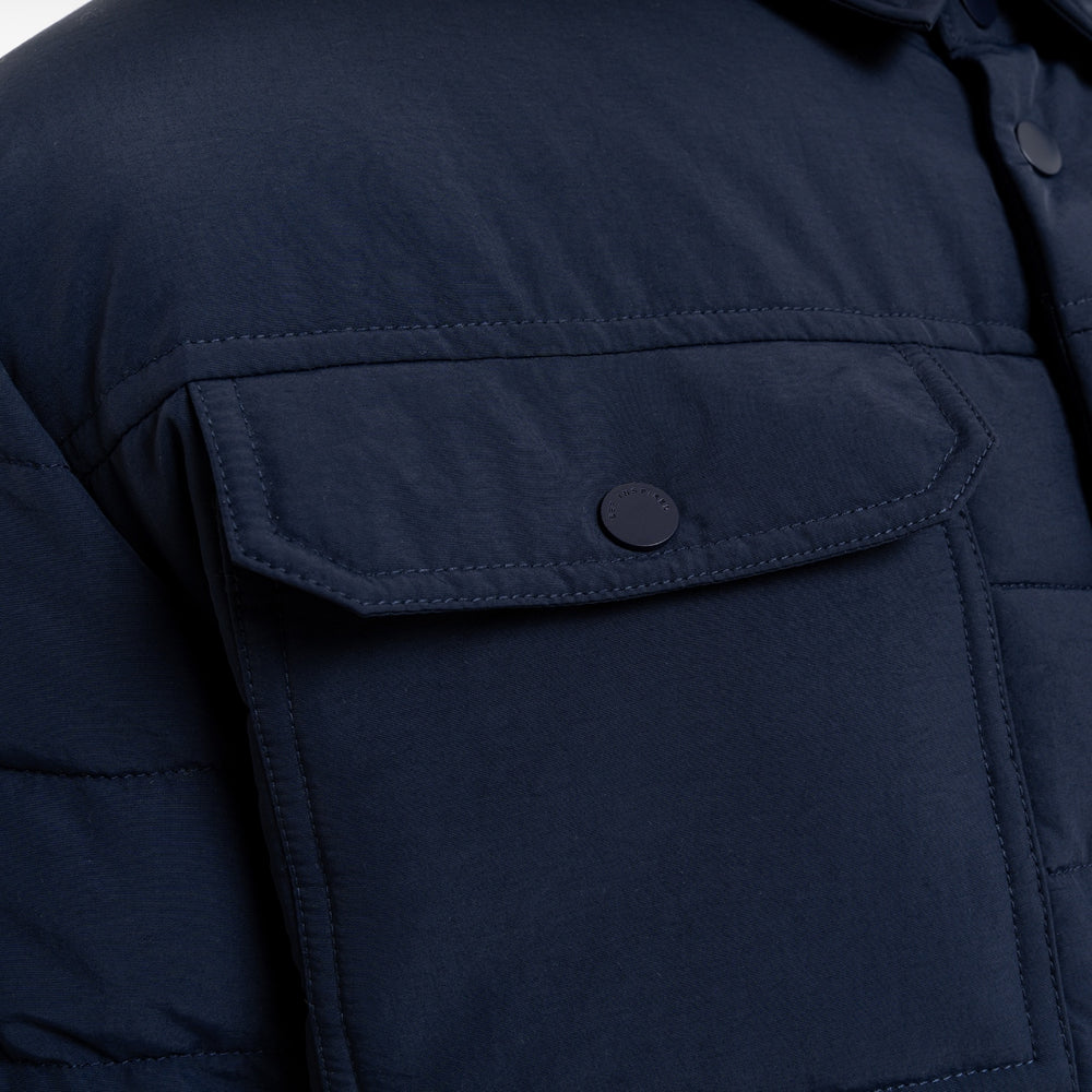 Siegrist Jacket in navy showing the regular fit
